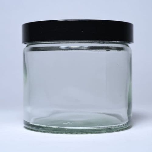 Glass Jar with black lid, 250ml