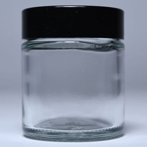 Glass Jar with black lid, 30ml