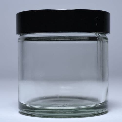 Glass Jar with black lid, 60ml