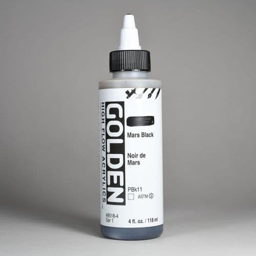 Golden: 8518 Mars Black, High Flow Acrylic, 118ml
