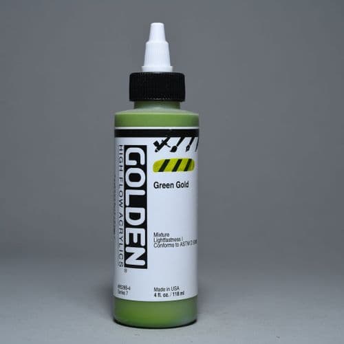 Golden: 8528 Green Gold, High Flow Acrylic, 118ml