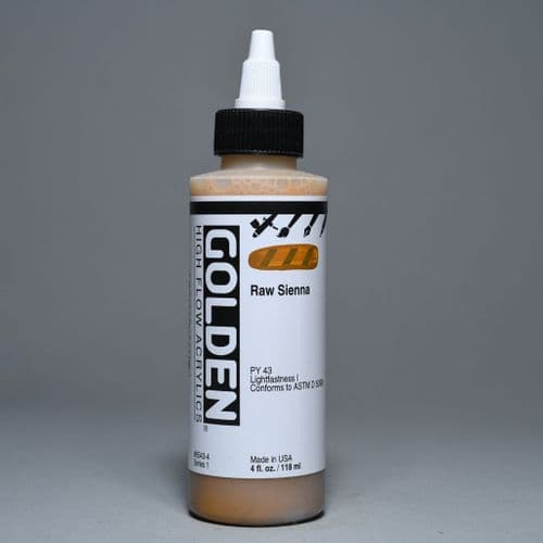 Golden: 8543 Raw Sienna, High Flow Acrylic, 118ml