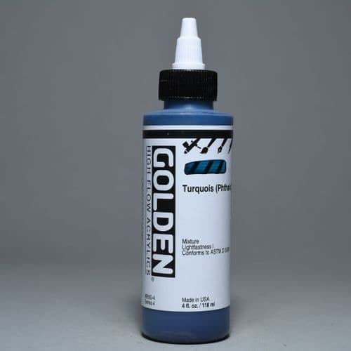 Golden: 8550 Turquoise (Phthalo), High Flow Acrylic, 118ml