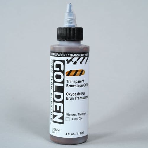 Golden: 8562 Transparent Brown Iron Oxide, High Flow Acrylic, 118ml