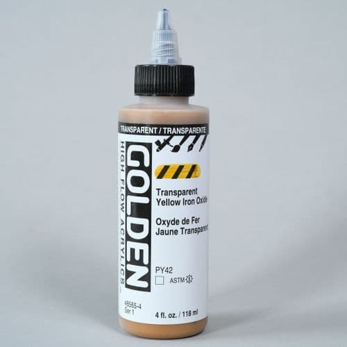 Golden: 8565 Transparent Yellow Iron Oxide, High Flow Acrylic, 118ml