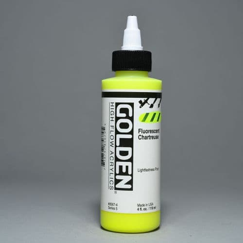 Golden: 8567 Fluorescent Chartreuse, High Flow Acrylic, 118ml