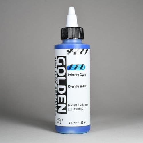 Golden: 8578 Primary Cyan, High Flow Acrylic, 118ml