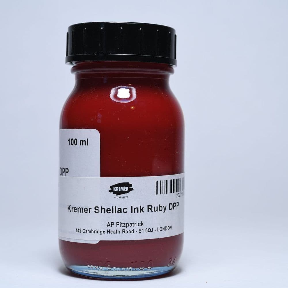 Kremer 180345 Ruby Red Kremer Shellac Ink 100ml