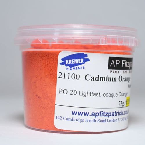 Kremer: 21100 Cadmium Orange No.1 Medium, 75g