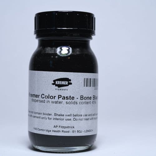 Kremer: 27540 Kremer Bone Black Colour Paste, 100g