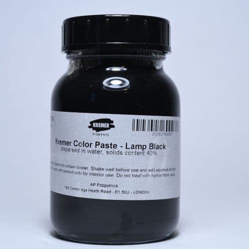Kremer: 27600 Lamp Black Colour Paste, 250g