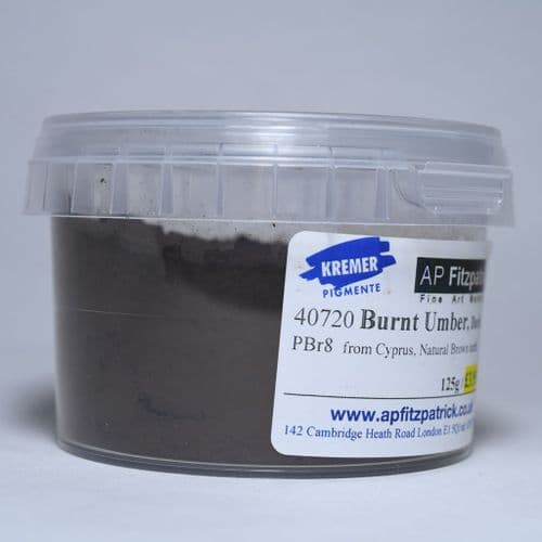 Kremer: 40720 Burnt Umber Dark, 125g