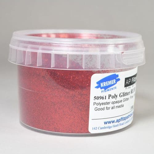 Kremer: 50961 Ruby Polyester Glitter, 50g