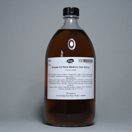 Kremer: 79200 Fast Drying Oil Paint Medium, 1lt