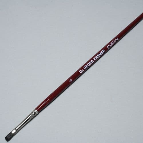 Kremer: 85055004 Gussow Brush, Polecat Hair. Flat No 4