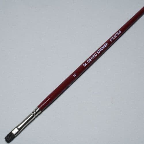 Kremer: 85055006 Gussow Brush, Polecat Hair. Flat No 6