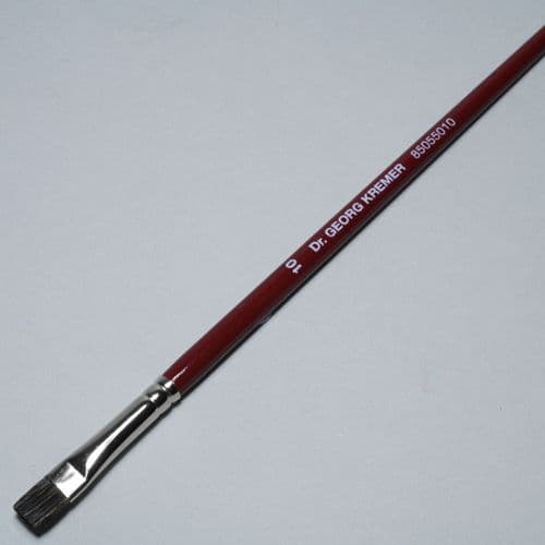 Kremer: 85055010 Gussow Brush, Polecat Hair. Flat No 10