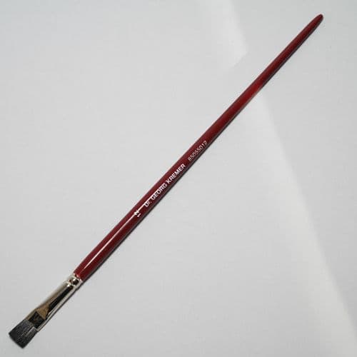 Kremer: 85055012 Gussow Brush, Polecat Hair. Flat No 12