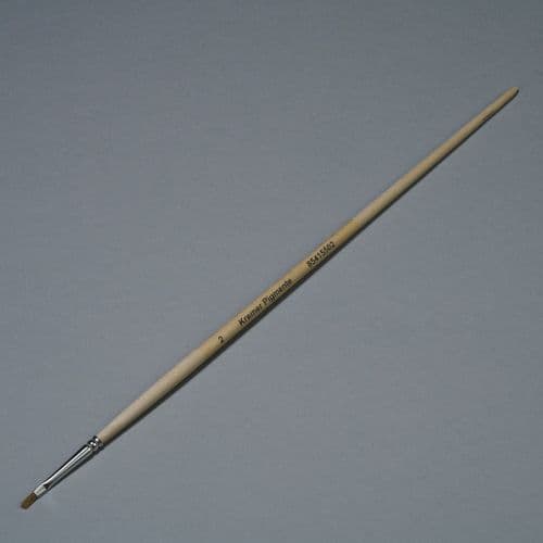 Kremer: 85415502 Ox Hair Flat Oil Painting Brush, Size 2