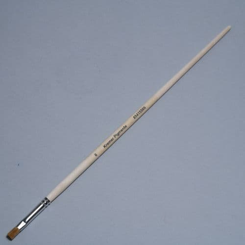 Kremer: 85415506 Ox Hair Flat Oil Painting Brush, Size 6
