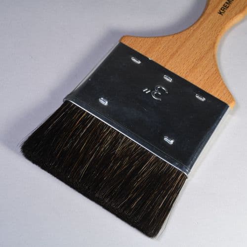 Kremer: 85420230 Flat Squirrel Hair Brush 3.0"