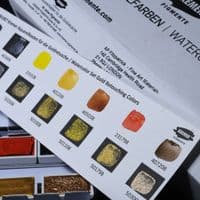 Kremer: 881007 Watercolour Set, Gold Retouching Colours