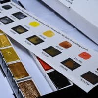 Kremer: 881007 Watercolour Set, Gold Retouching Colours