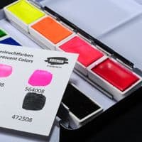 Kremer: 881042 Kremer Watercolour Set, Fluorescent Colours