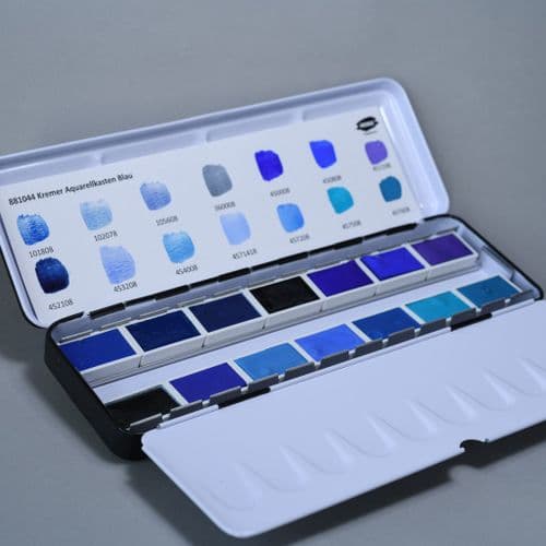 Kremer: 881044 Kremer Watercolour Set, Blue