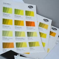Kremer: 990008 Colour Chart - Yellow Colours