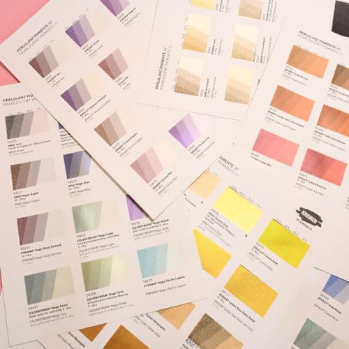 Kremer: 990013 Colour Chart - Pearlescent Colours