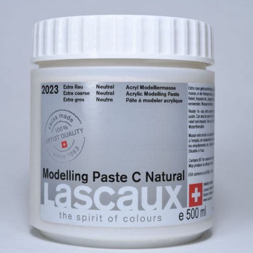 Lascaux: 2023 Natural Modelling Paste C Extra Coarse, 500ml