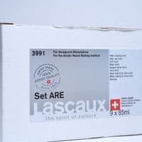 Lascaux: 3991 Acrylic Resist Etching Set, 85ml (9 Bottles)