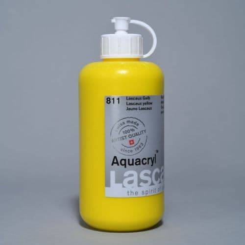 Lascaux: Aquacryl 811 Lascaux Yellow, 250ml