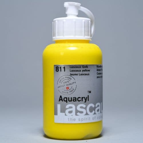Lascaux: Aquacryl 811 Lascaux Yellow, 85ml