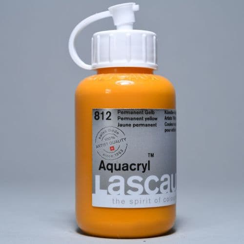 Lascaux: Aquacryl 812 Permanent Yellow, 85ml