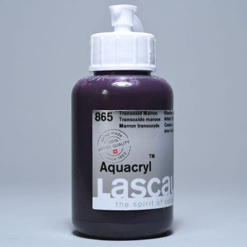 Lascaux: Aquacryl 865 Transoxide Maroon, 85ml