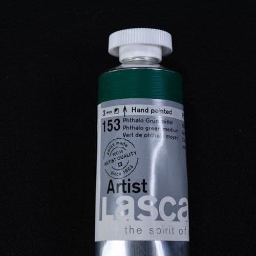 Lascaux: Artists’ Acrylic 153 Phthalo Green Medium, 45ml