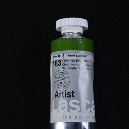Lascaux: Artists’ Acrylic 163 Chrome Oxide Olive Green, 45ml