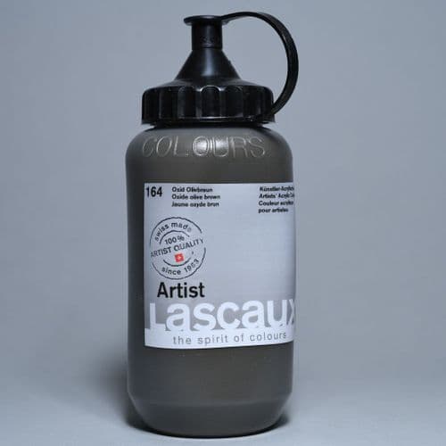 Lascaux: Artists’ Acrylic 164 Oxide olive Brown, 390ml