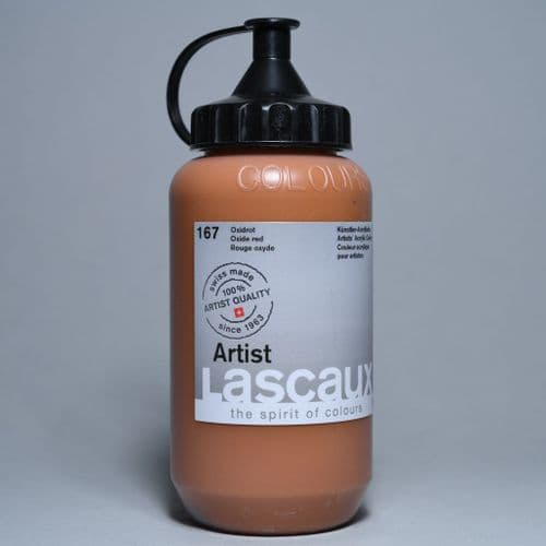 Lascaux: Artists’ Acrylic 167 Oxide Red, 390ml