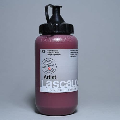 Lascaux: Artists’ Acrylic 172 Oxide Red Deep, 390ml