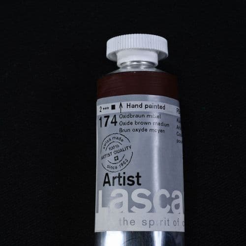 Lascaux: Artists’ Acrylic 174 Oxide Brown Medium, 45ml