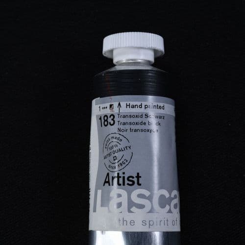 Lascaux: Artists’ Acrylic 183 Transoxide Black, 45ml