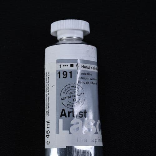 Lascaux: Artists’ Acrylic 191 Titanium White, 45ml
