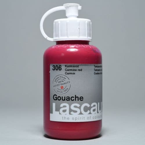 Lascaux: Gouache 306 Carmine Red, 85ml