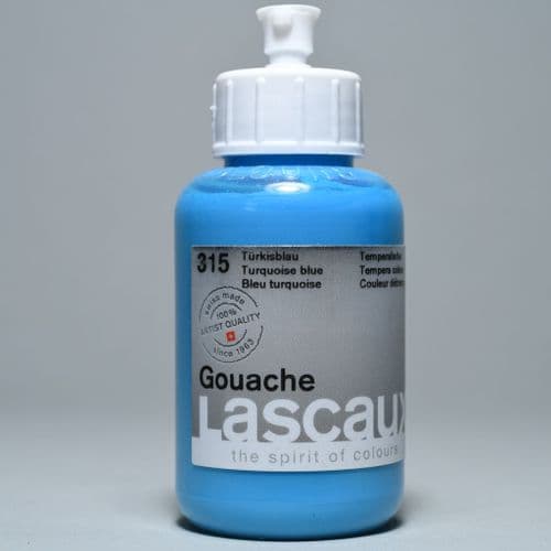 Lascaux: Gouache 315 Turquoise Blue, 85ml