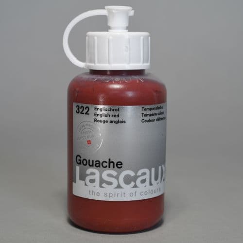Lascaux: Gouache 322 English Red, 85ml