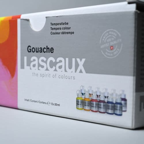 Lascaux: Gouache Set, 30ml (12 Bottles)