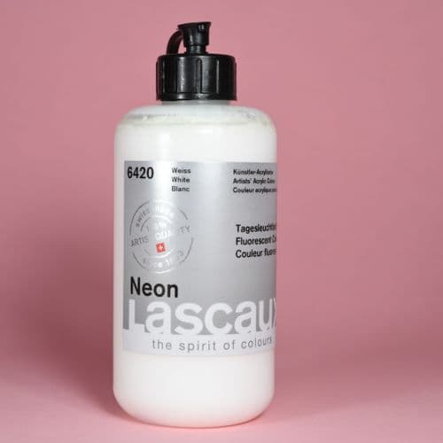 Lascaux: Neon Acrylic 6420 White, 250ml